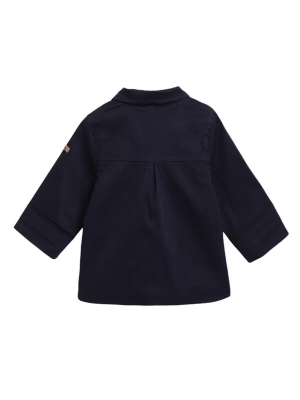 Boys Dark Blue Solid Jacket image number 1